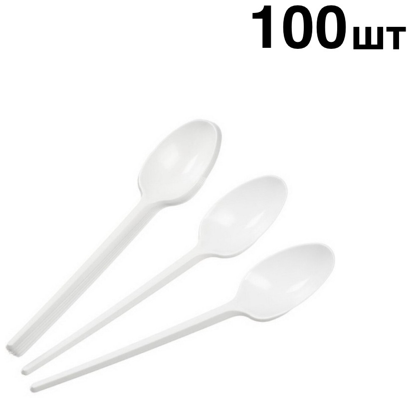 Ложка - белый 100 шт