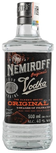 Водка NEMIROFF Original классическая мягкий 40% 0.5 л