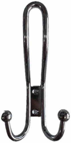 Вешалка настенная ADS 1206L, металл, 7x14 см, серебряный