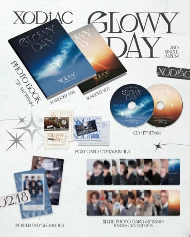 KCRUSH XODIAC - GLOWY DAY 3rd Single Album RANDOM Version