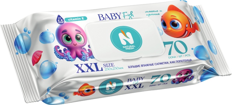Влажные полотенца Natural Fresh Baby 70 шт