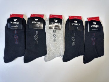 Носки WeaVer 5 пар черный, серый 41-44