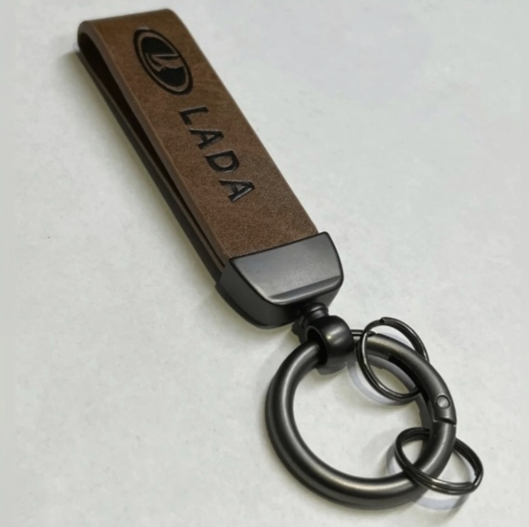 Брелок искусственная кожа, металл 1 шт
