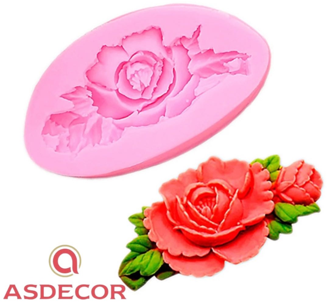 Asdecor молды и вайнеры 1182МСР, Роза с листочками 1 шт