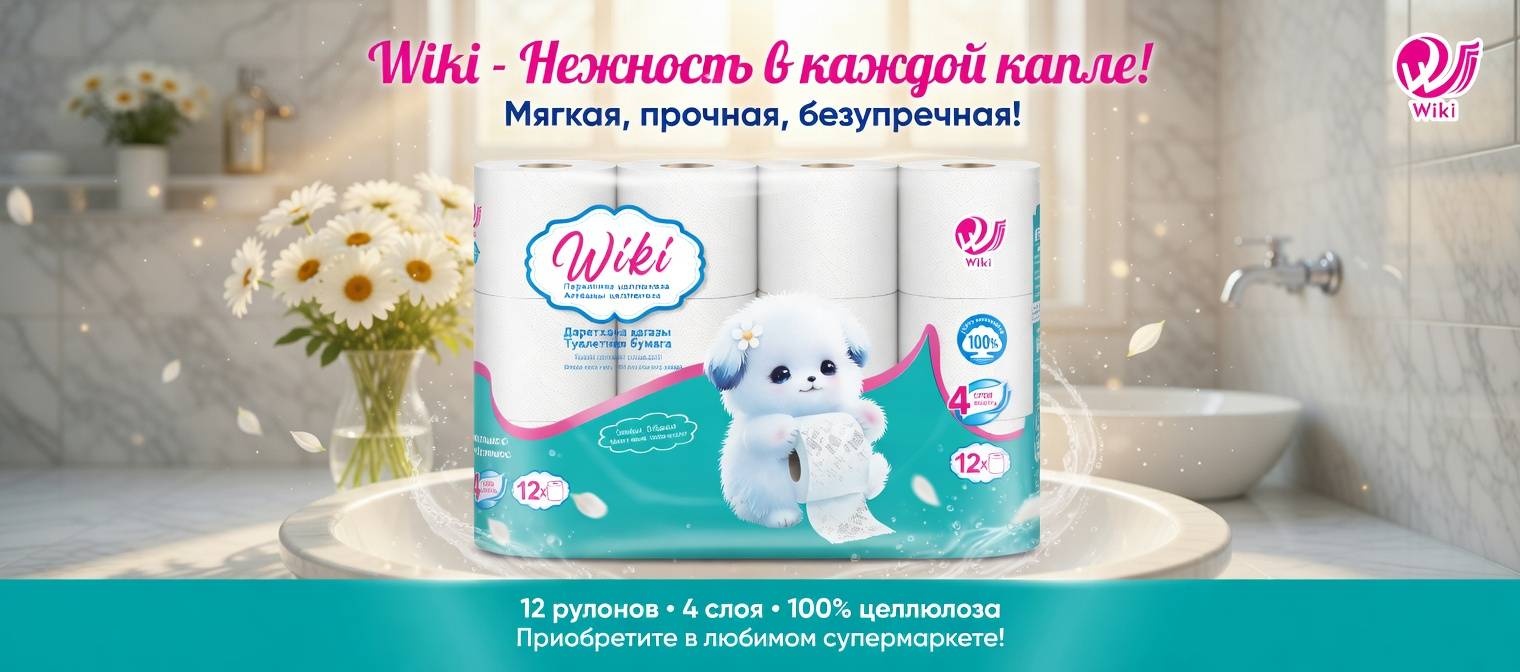 Wiki туалетная бумага 4-слойный 12 шт, первичная целлюлоза