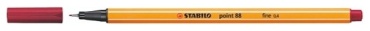 Ручка капиллярная STABILO point 88 1 шт, 0.4 мм, цвет чернил красный