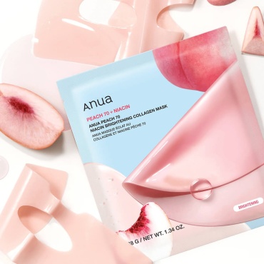 Маска для лица Anua гидрогелевая НАБОР ГИДРОГЕЛЕВЫХ МАСОК PEACH 70 NIACIN BRIGHTENING COLLAGEN MASK 4 шт