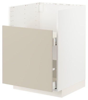 Тумба с раковиной IKEA METOD / MAXIMERA, 60x88x61 см, белый