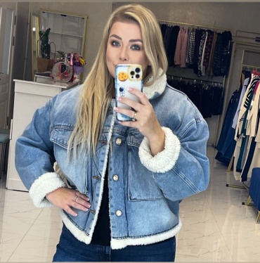 Демисезонная куртка WHITNEY JEANS синий, белый