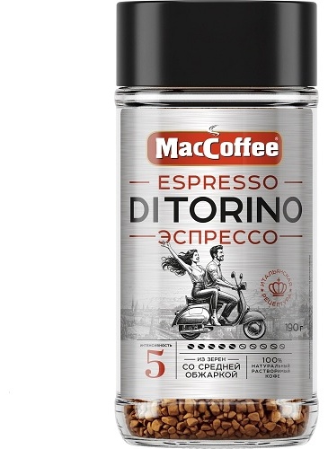 Кофе растворимый MacCoffee Espresso Di Torino сублимированный 190 г