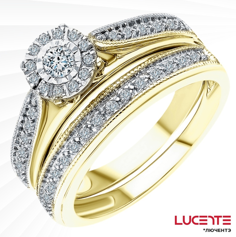 Lucente Бриллианты Якутии RIN-LU-585-501189-185 размер 18.5 вес 3.8 г золото, бриллиант
