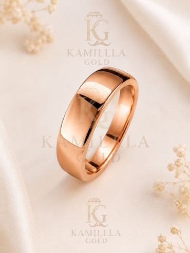 Обручальное кольцо KAMILLLA GOLD Обручальное кольцо Kamilla Gold золото 585, размер 17.5 вес 4.55 г золото, без вставок