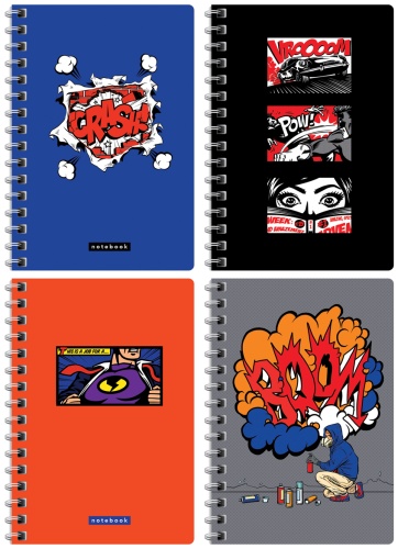 Блокнот BG Comics art, A6, 80 л, мультиколор