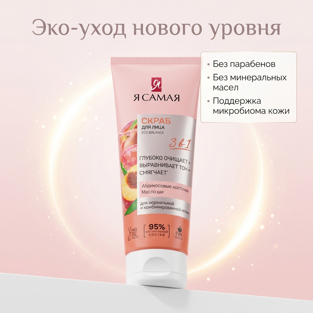 Я Самая скраб Скраб для лица 3 в 1 Я самая Eco Balance 75 мл 75 мл