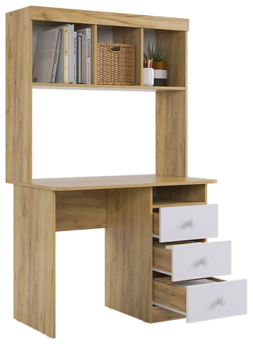 Mebelson Форсаж, 00-00000835 детский стол, 100x60x153.5 см, золотой, белый