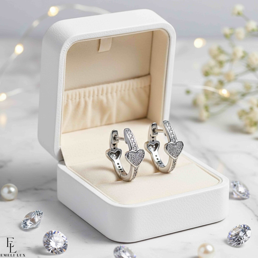 Серьги Emeli lux Q66 вес 1.5 г серебро, фианит