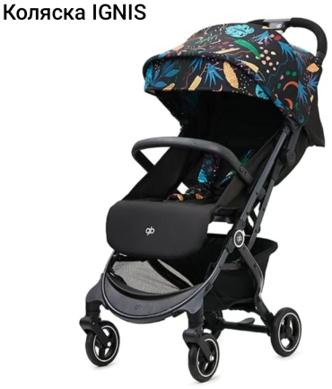 Коляска прогулочная IGNIS 8197c, черный, мультиколор