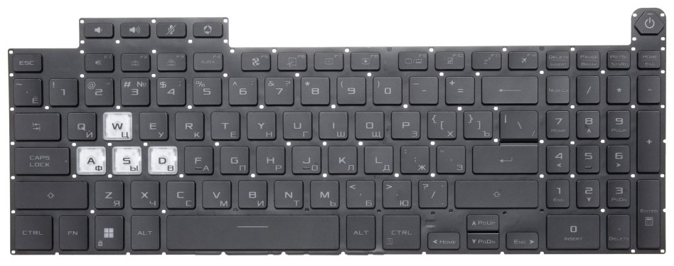 Клавиатура для ноутбука Asus TUF Gaming FX507, FX707, FA707, FA507, FX517 RU