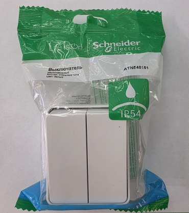 Выключатель клавишный Schneider Electric AtlasDesign, белый