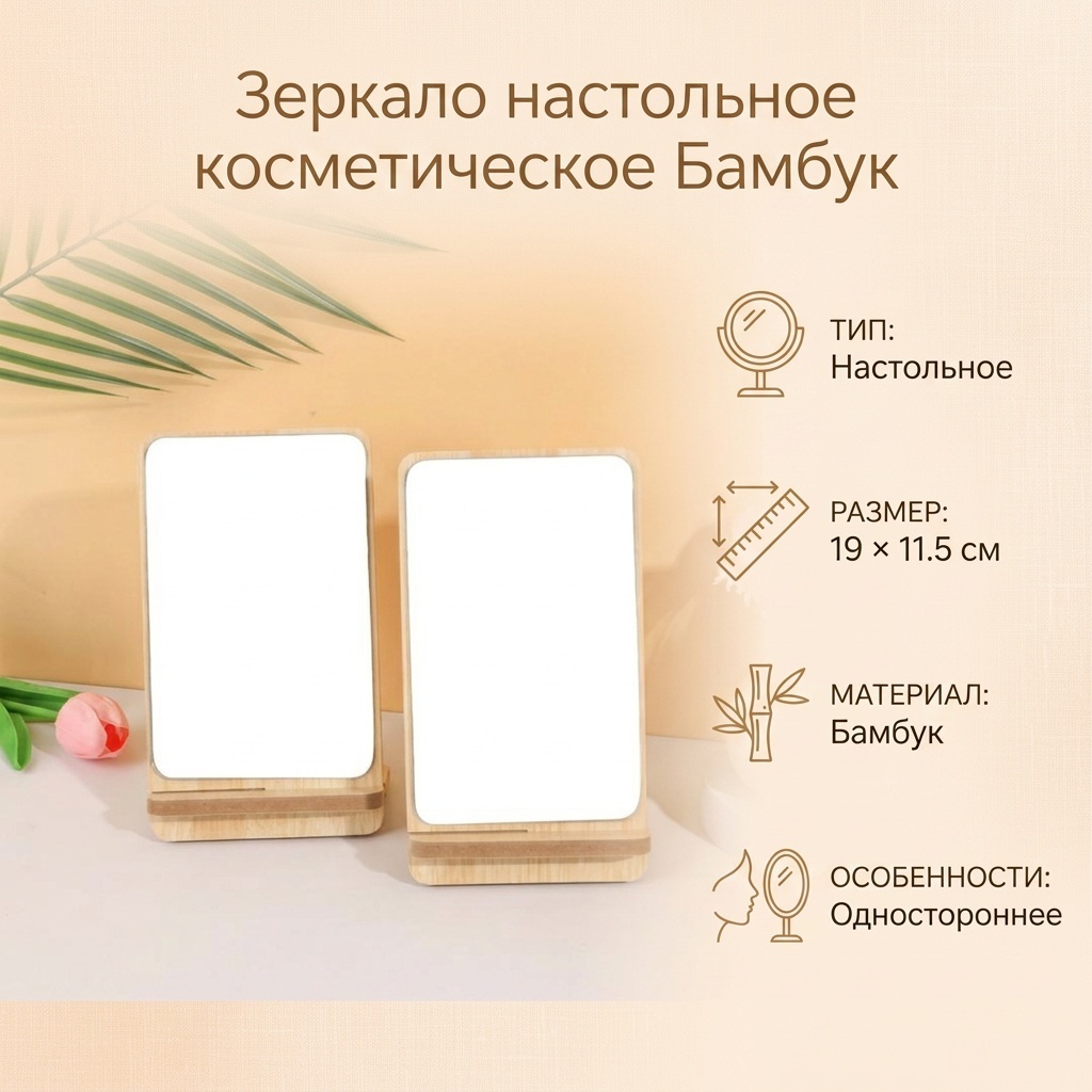 Зеркало настольное косметическое 19*11.5cm