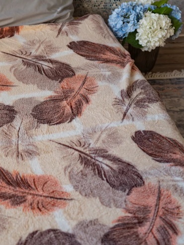 Детский плед Sweet Dream Tex 180х200 см, полиэстер, флис, плюш, коричневый, светло - коричневый