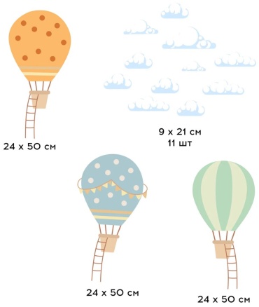 Stic Room в детскую Воздушные шары голубые 117x39 см