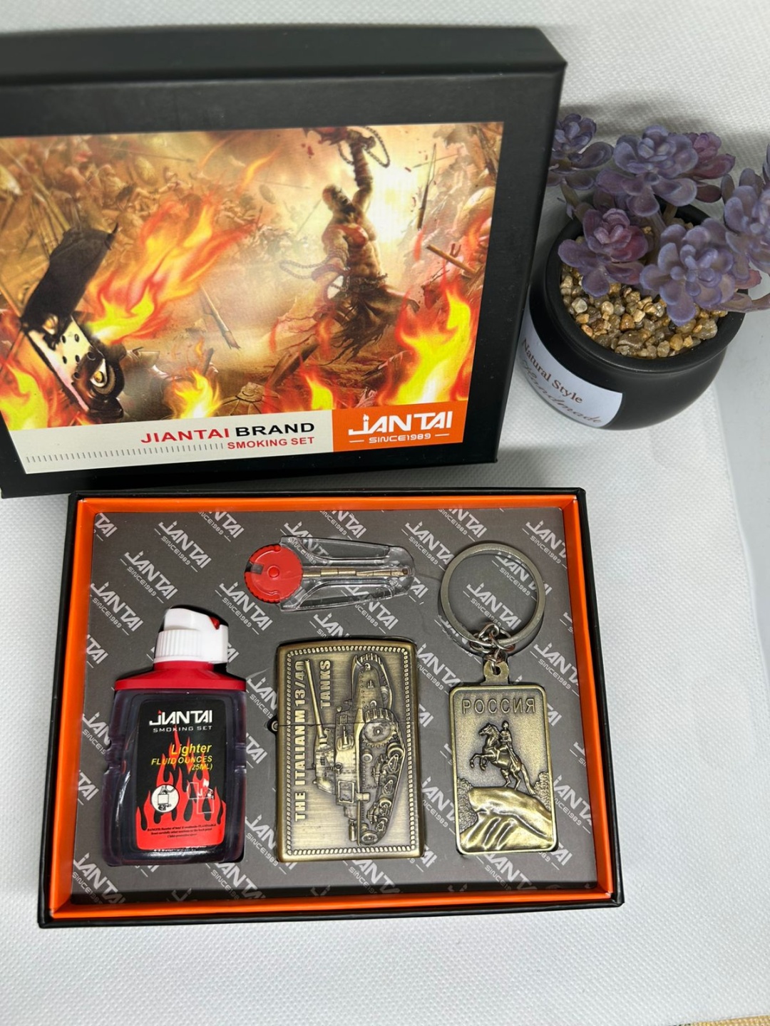 Lighter бензиновая зажигалка Танк_Rus 002, металлический сплав