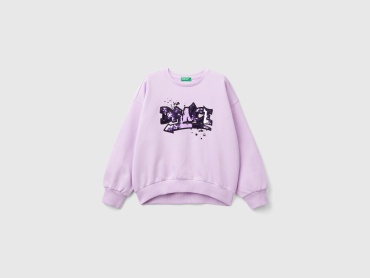 Свитшот UNITED COLORS OF BENETTON фиолетовый