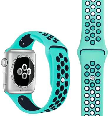Ремешок BOGEMA для Apple Watch Series 4, Watch Series 5, Watch Series 6, Watch Series 7, Watch Series 8, Watch SE, Watch SE 2nd Gen, Watch SE 3, Watch Series 9 бирюзовый