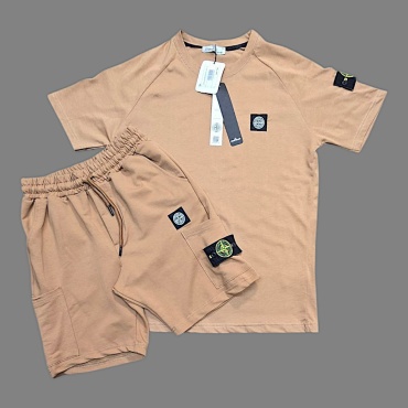 Повседневный костюм Stone Island коричневый
