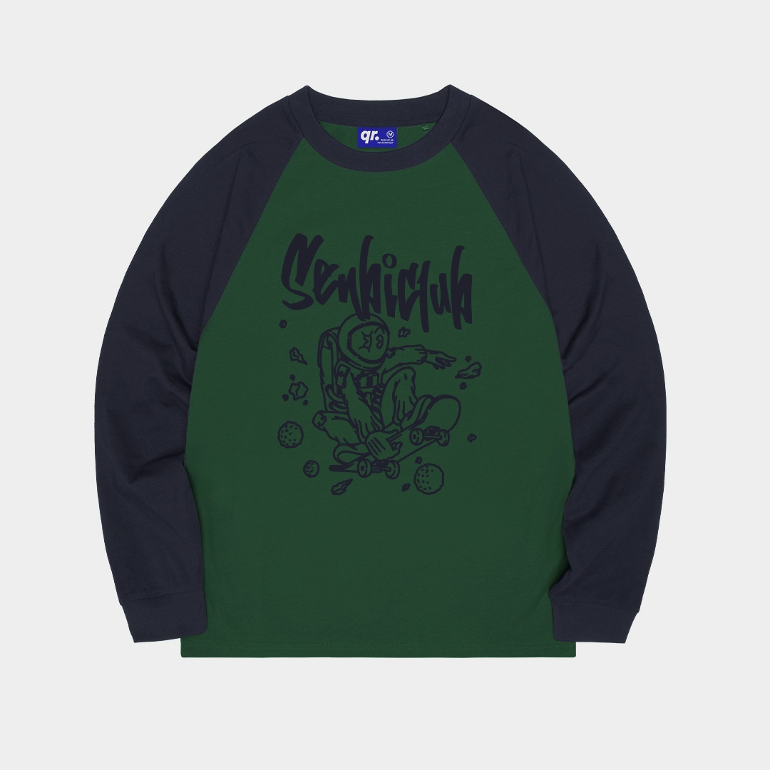 Лонгслив QAZAQ REPUBLIC senbi club зеленый