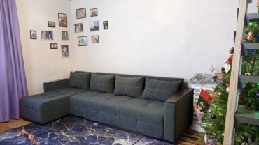 Угловой диван mebel SQ sq/рим, 300х80 см, обивка ткань, серый