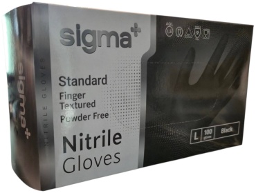 Перчатки SIGMA L 356993020 черный 100 шт