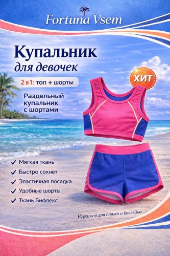 Раздельный купальник Fortuna Vsem мультиколор