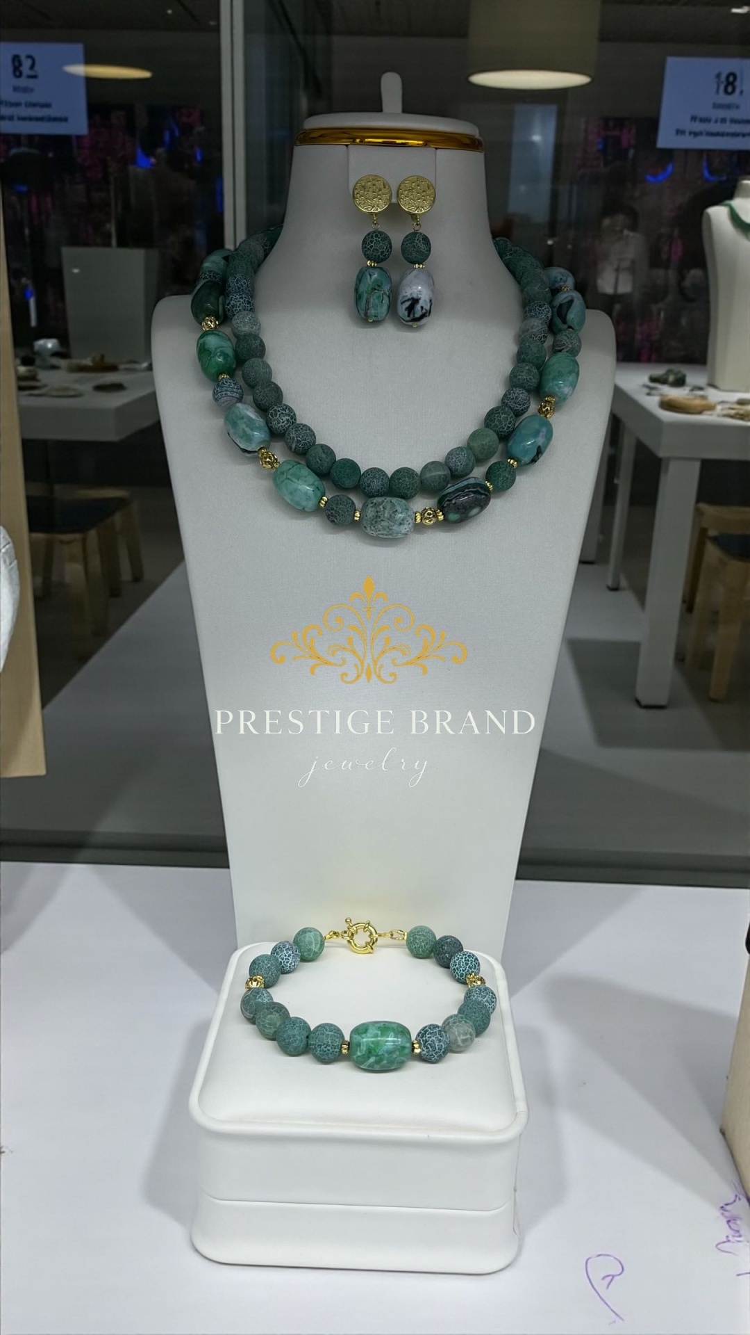 Prestige brand натуральный камень, агат, бирюза