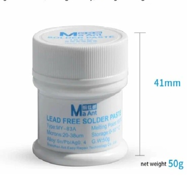 Ma Ant Solder Paste 183C Мягкий (легкоплавкий) паста D 50 мм 50 г, 715465515