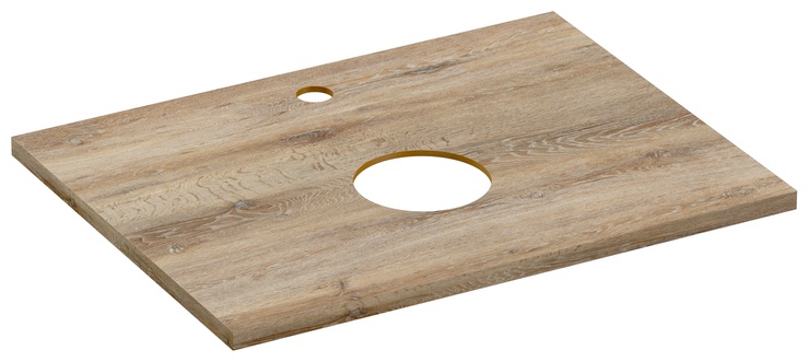 Столешница Cersanit WOOD, керамогранит, искусственный камень, 58.5x44.5x2 см