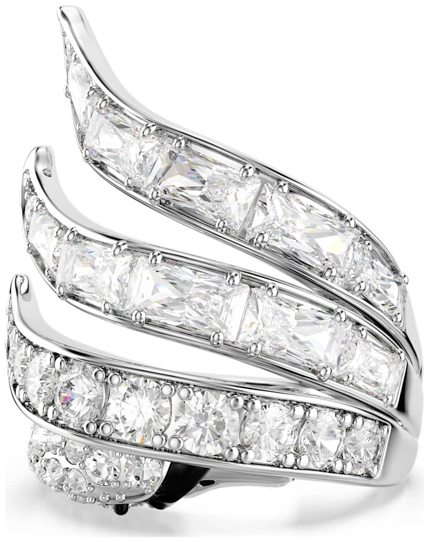 Кольцо Swarovski 5762206 размер 15.5 бижутерный сплав, кристаллы Swarovski, серебристый