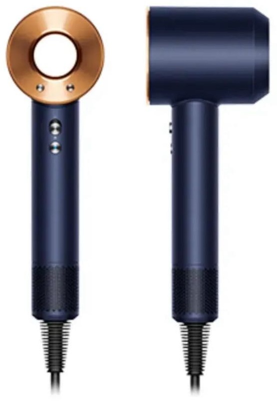 Super hair dryer профессиональный с ионизацией фен синий, золотой