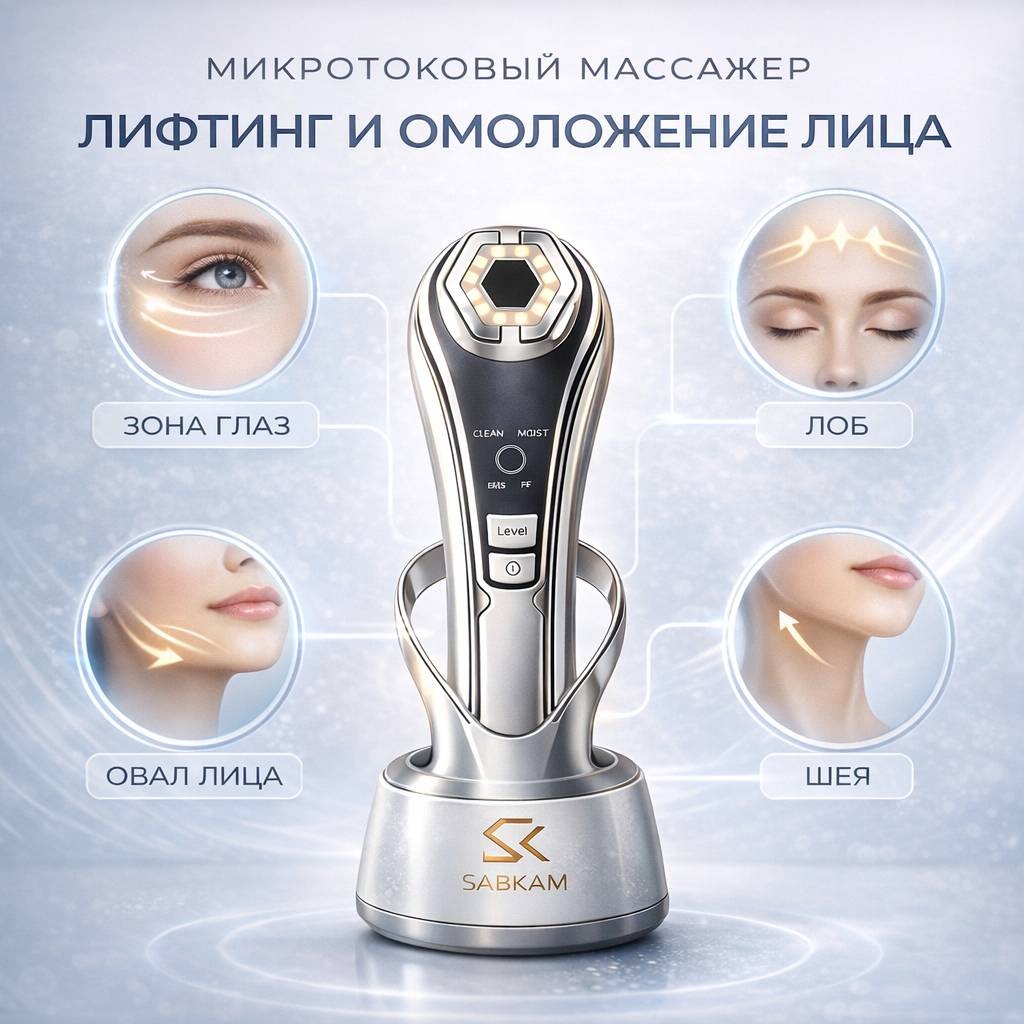 SABKAM микротоковый массажер, аппарат для RF-лифтинга, многофункциональный аппарат