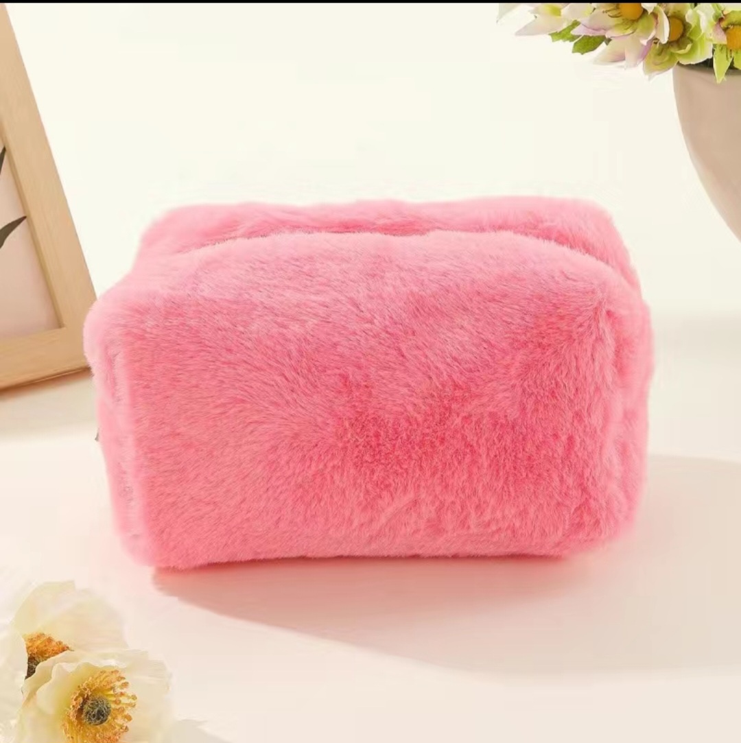 Косметичка текстиль розовый 10X20 см