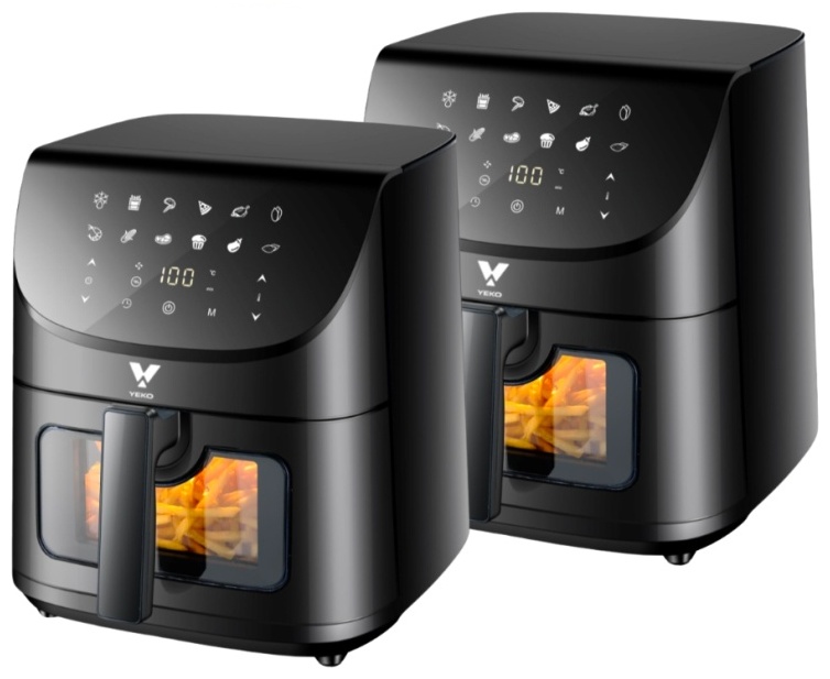 Аэрогриль YEKO Air Fryer U-02 + аэрогриль Air Fryer U-02 черный