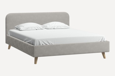 Кровать ModBeds Minimalism двуспальная, 160x200 см (с матрасом, подъёмный механизм) серый