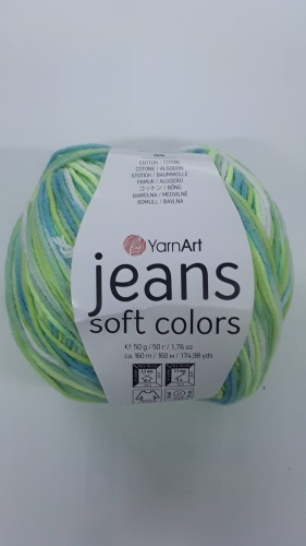 Моток YarnArt Jeans soft colors 6211 Меланж 160 м 50 г