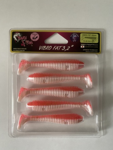 Мягкая приманка Crazy Fish Vibro Fat 3,2 5 шт 80 мм 9d