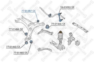 Stellox сайлентблок рычага подвески 77-01487-SX