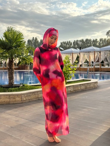 Купальник буркини Medina style красный, бордовый