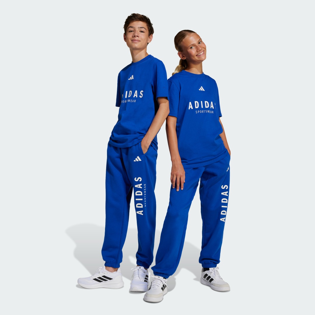 Спортивные брюки Adidas J ALLSZN GFX PT синий