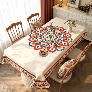 Скатерть DANL 90x90 см, ПВХ, полиэстер, 1 шт