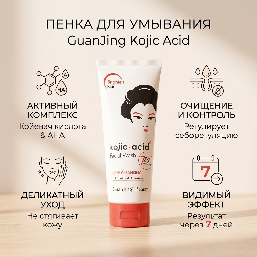 Guanjing Kojic Acid пенка 100 г
